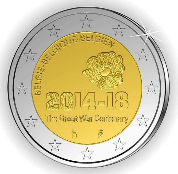 2 euro Belgia 100- lecie wybuchu I WŚ 2014