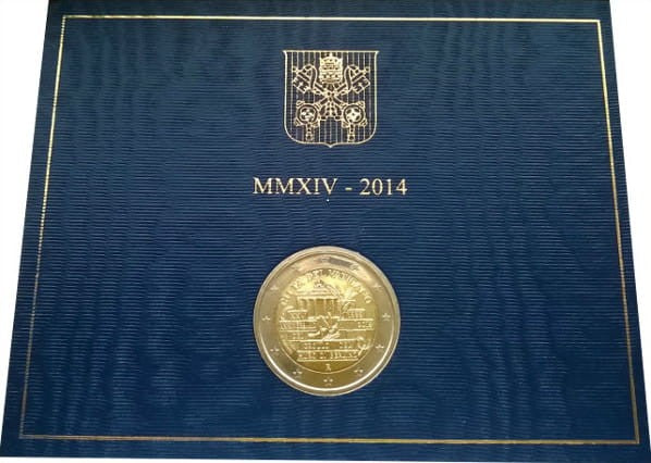 2 euro Watykan Mur Berliński 2014