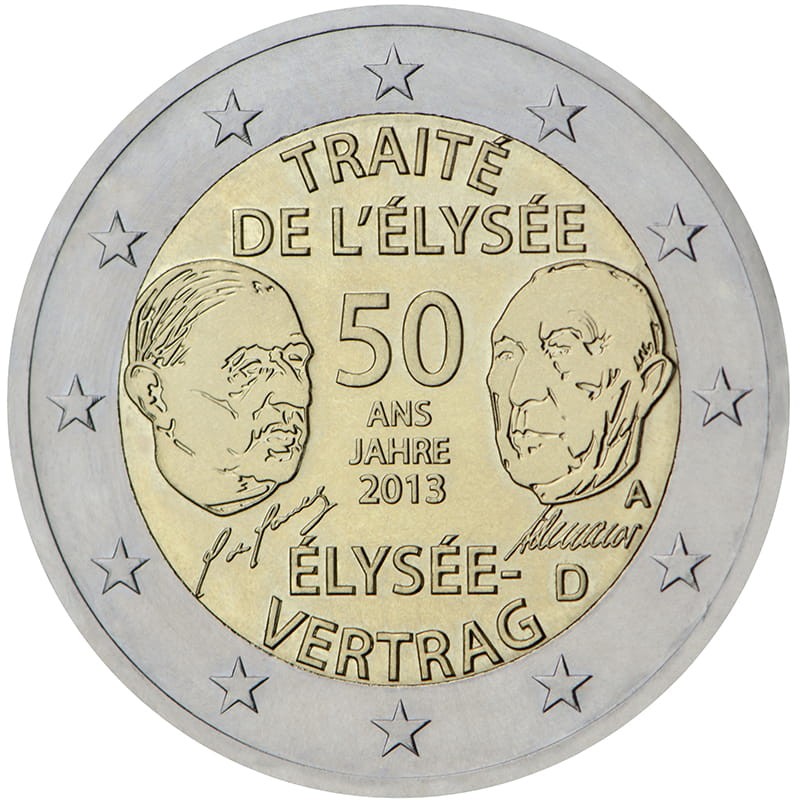 2 euro Niemcy Traktat Elizejski 2013