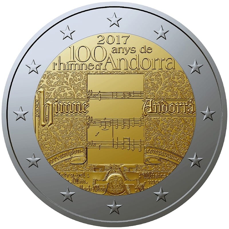 2 euro Andora Hymn 2017