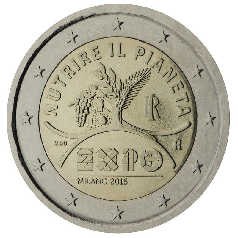 2 euro Włochy Expo Mediolan 2015