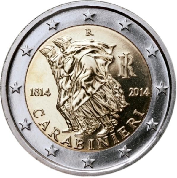 2 euro Włochy Karabinierzy 2014