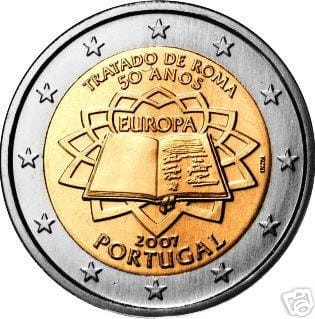 2 euro Portugalia Traktaty Rzymskie 2007