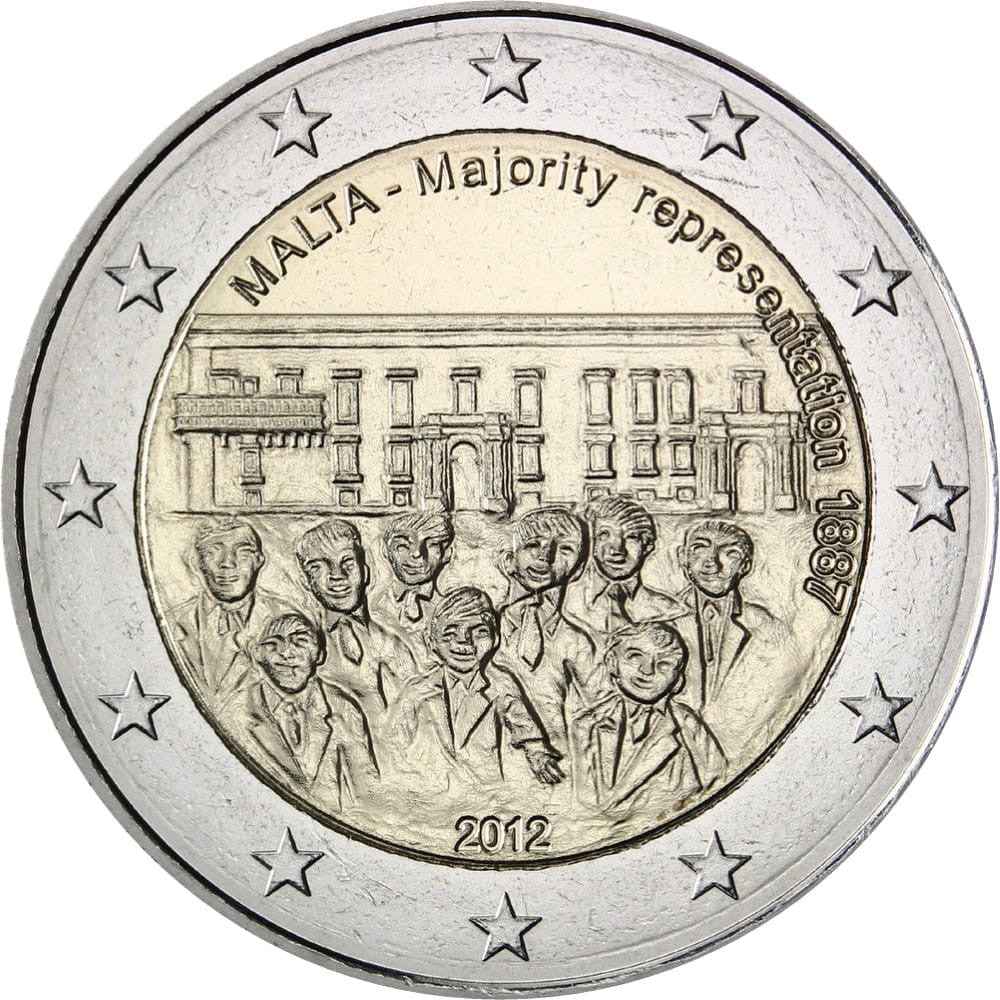 2 euro Malta Reprezentacja większości 2012