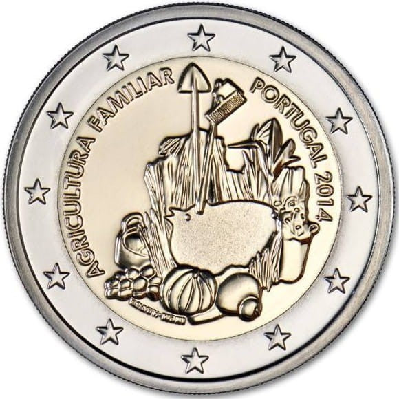 2 euro Portugalia Rolnictwo rodzinne 2014