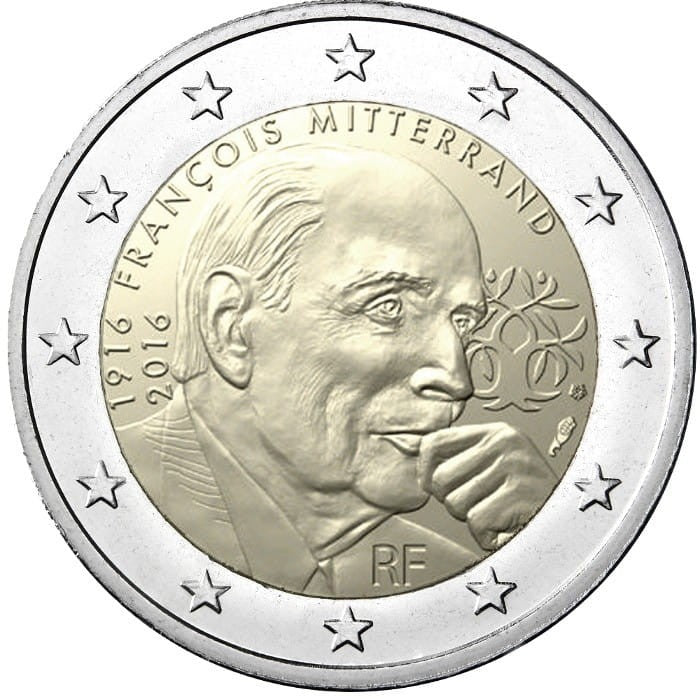 2 euro Francja Francois Mitterrand 2016