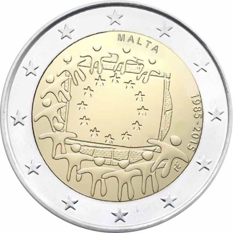 2 euro Malta 30 lat flagi UE 2015