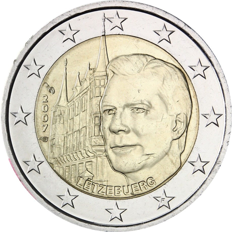 2 euro Luksemburg Rezydencja księcia 2007