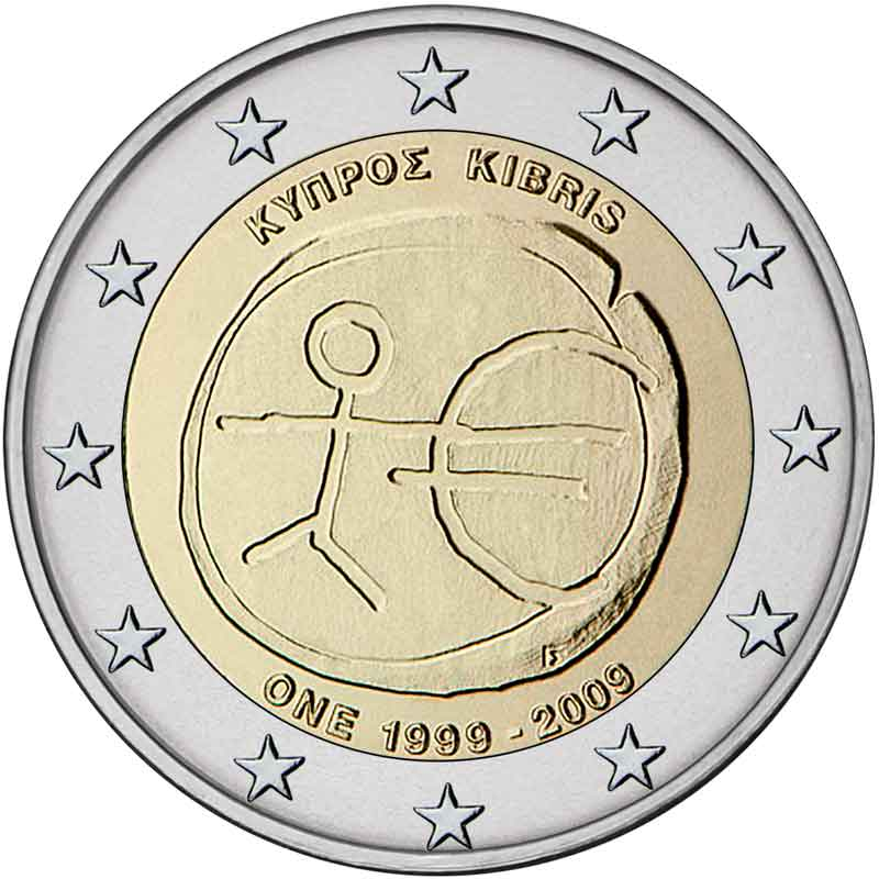 2 euro Cypr 10 lat strefy euro 2009