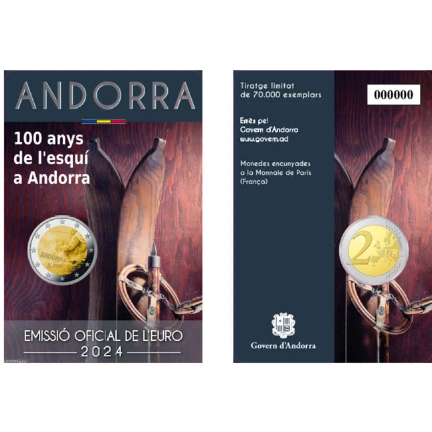 2 euro Andora 100 lat narciarstwa 2024