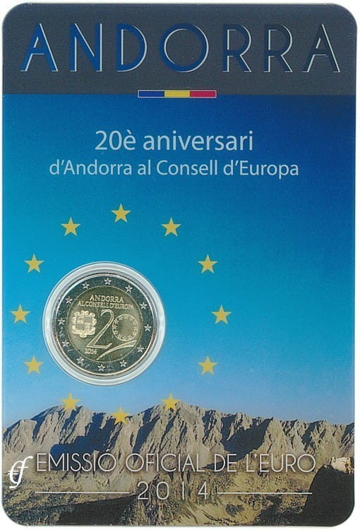 2 euro Andora 20 lat w UE 2014