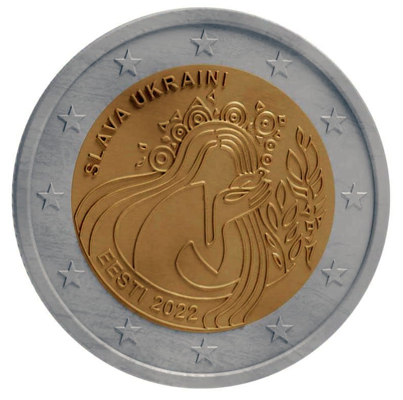 2 euro Estonia Sława Ukrainie 2022