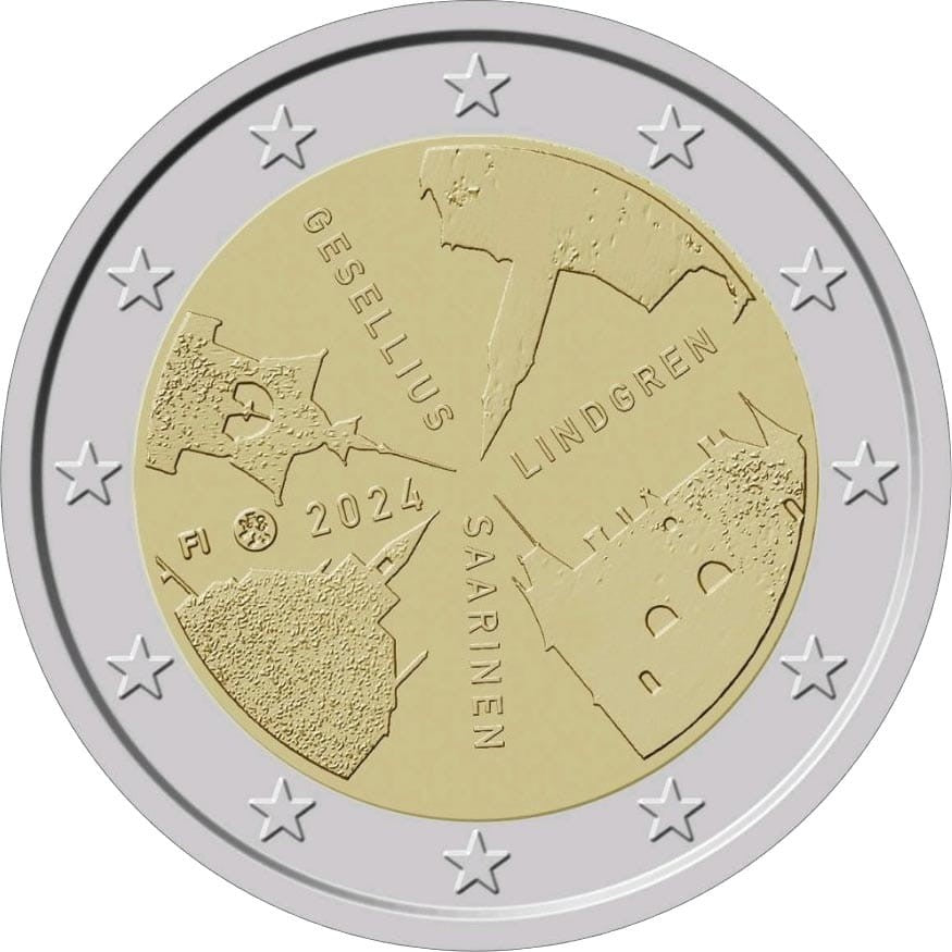 2 euro Finlandia Architektura 2024