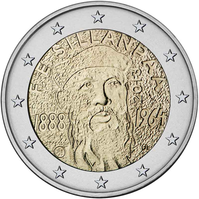 2 euro Finlandia Frans Sillanpaa 2013
