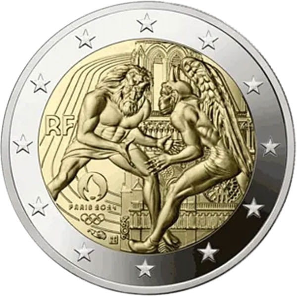 2 euro Francja Olimpiada Zapasy Herkules 2024