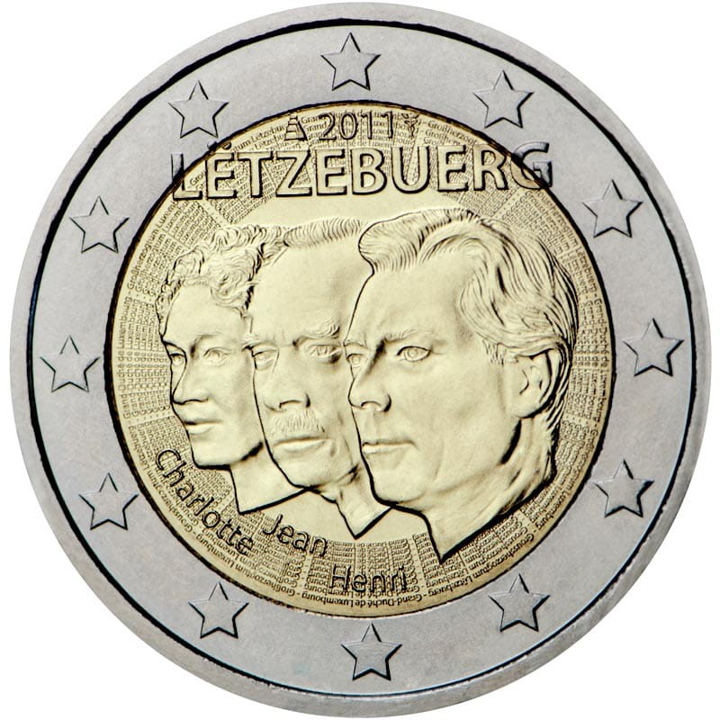 2 euro Luksemburg Wielki Książę Jan 2011
