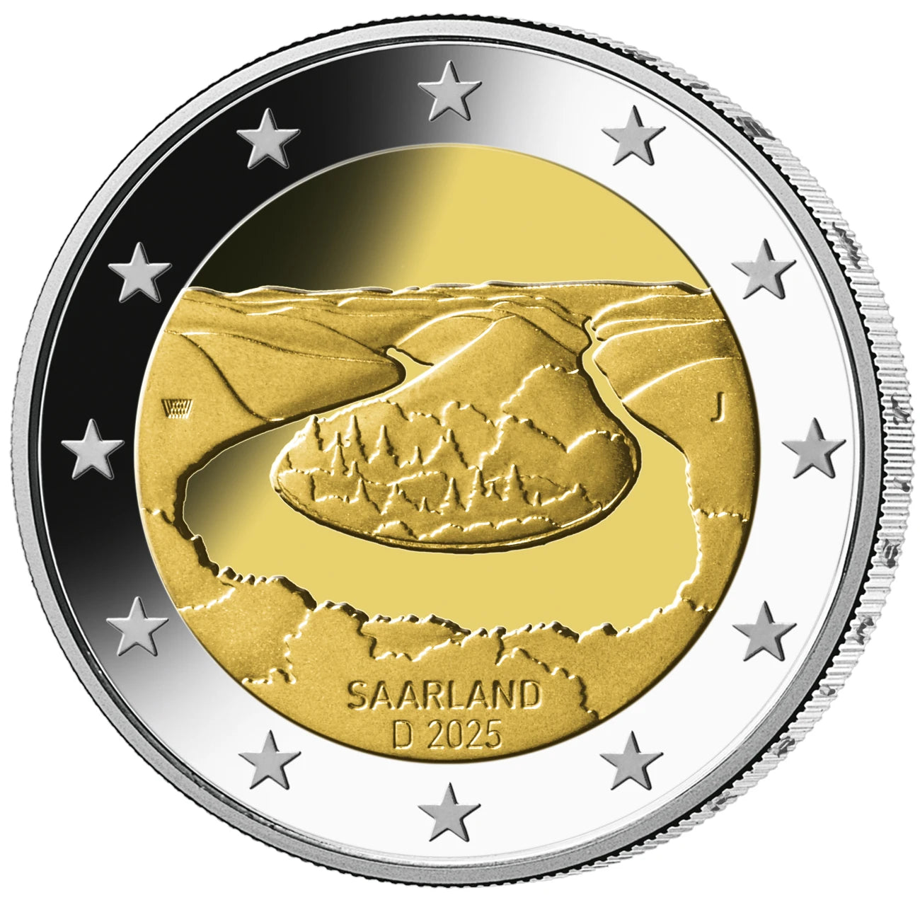 2 euro Niemcy Saara II - meandry rzeki 2025