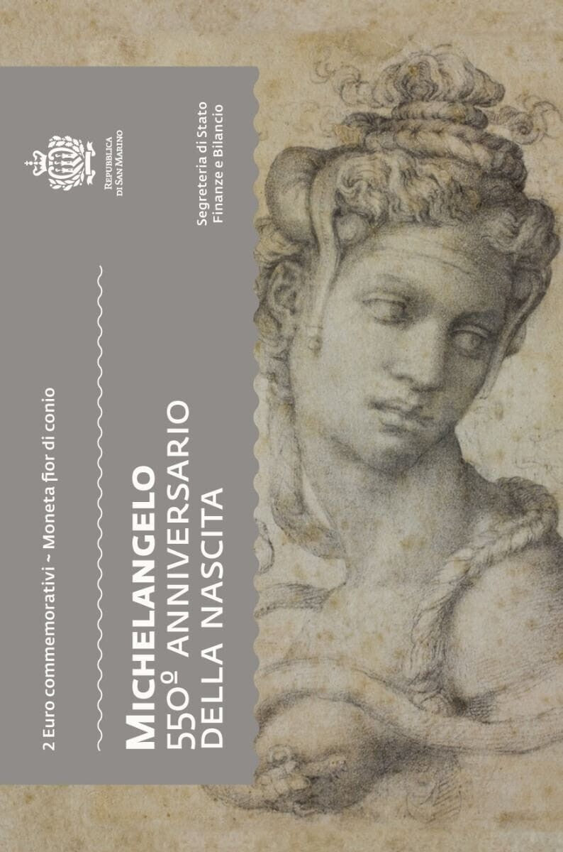 2 euro San Marino 550 r. urodzin Michała Anioła 2025