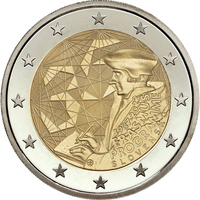 2 euro Słowacja 35 lat programu Erasmus 2022