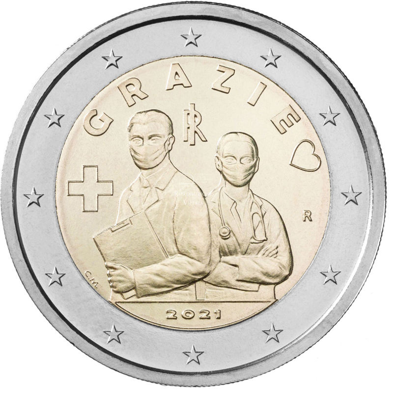 2 euro Włochy Medycy 2021