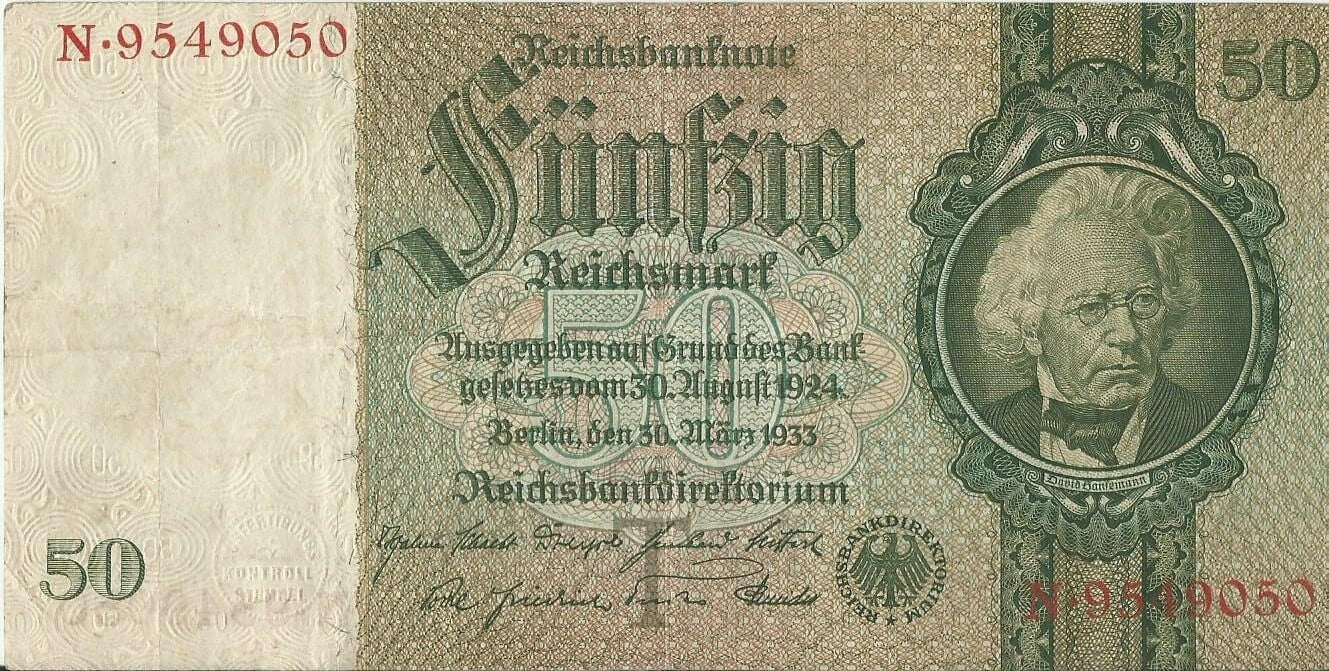 50 marek 1933, N 9549050, stan 3