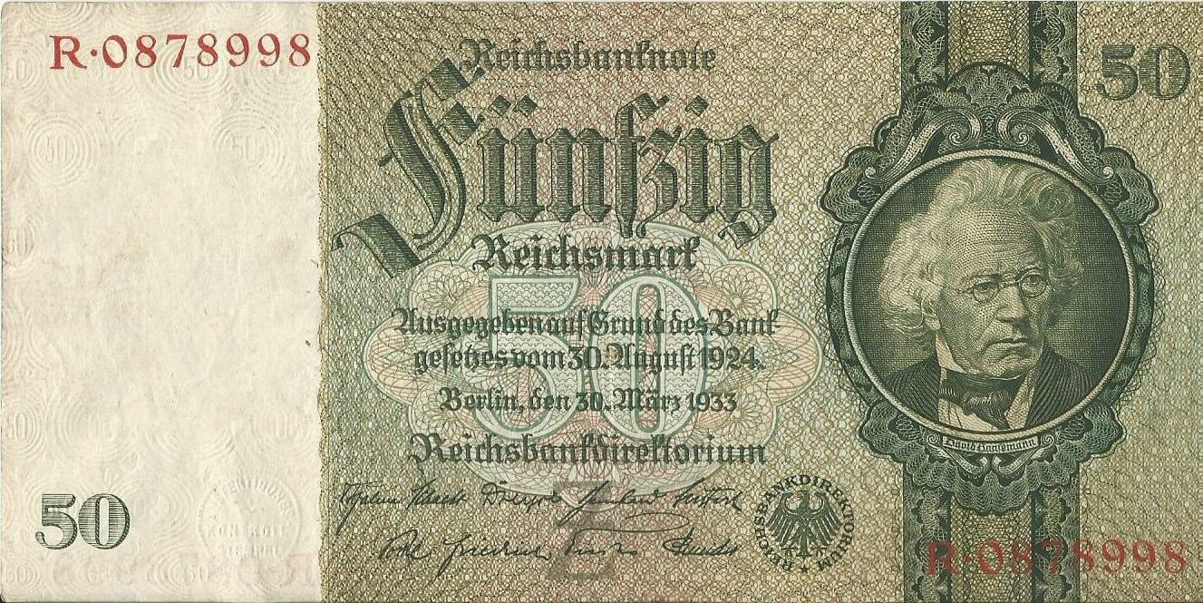 50 marek 1933, R 0878998, stan 2-