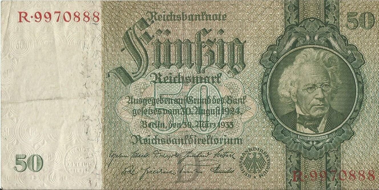 50 marek 1933, R997088, stan 3
