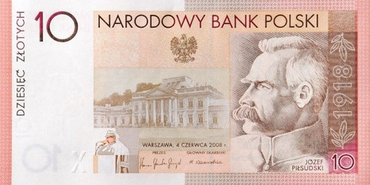 10 zł, Banknot 90. rocznica odzyskania niepodległości Piłsudski