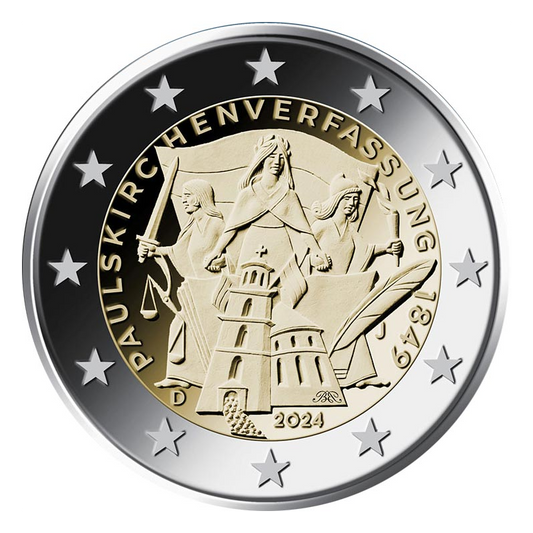 2 euro Niemcy Konstytucja frankfurcka 2024