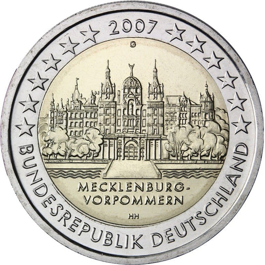 2 euro Niemcy Meklemburgia - Zamek Schwerin 2007