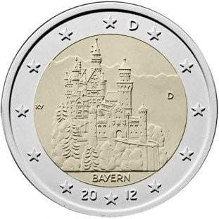 2 euro Niemcy Bawaria - Zamek Neuschwanstein 2012