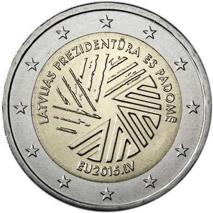 2 euro Łotwa Przewodnictwo w UE 2015