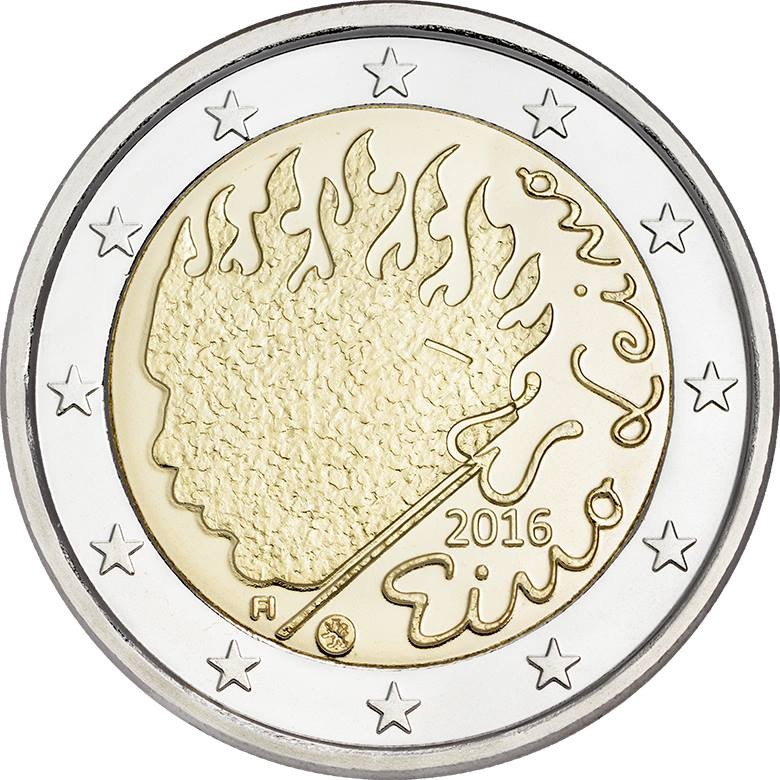 2 euro Finlandia Eino Leino 2016