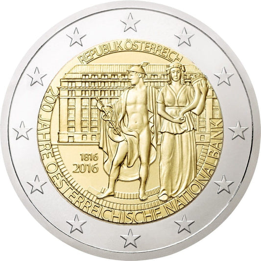 2 euro Austria 200 lat banku centralnego 2016