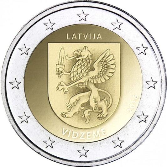 2 euro Łotwa Region Vidzeme Liwonia 2016