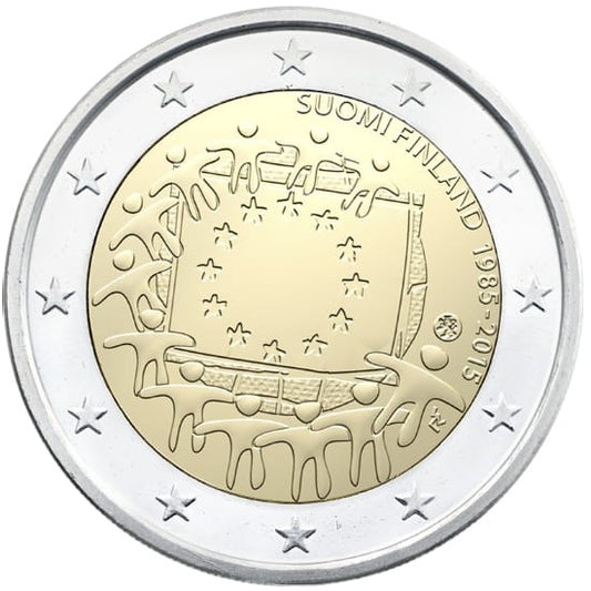 2 euro Finlandia 30 lat flagi UE 2015