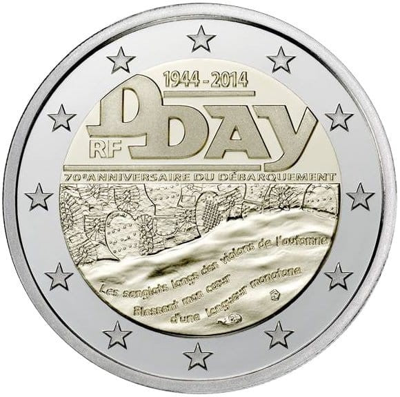 2 euro Francja D-Day 2014