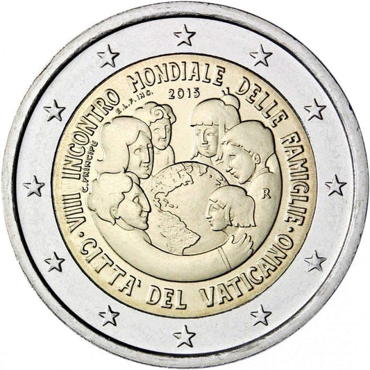 2 euro Watykan VIII spotkanie rodzin 2015