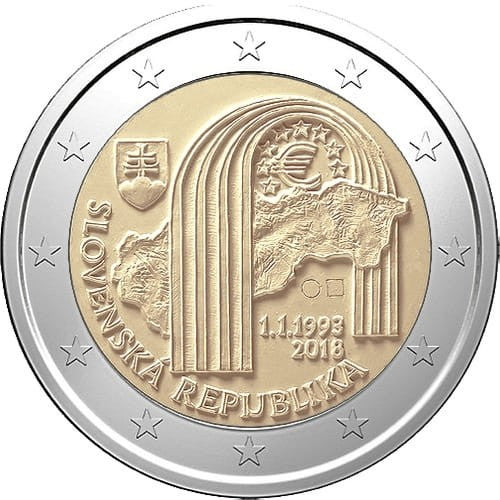 2 euro Słowacja 25 lat republiki 2018