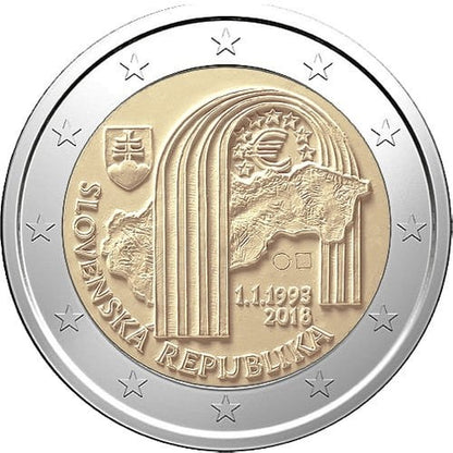 2 euro Słowacja 25 lat republiki 2018
