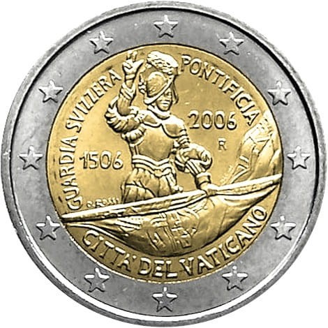 2 euro Watykan Gwardia Watykańska 2006