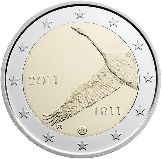 2 euro Finlandia 200 lat Banku Narodowego Gęś 2011
