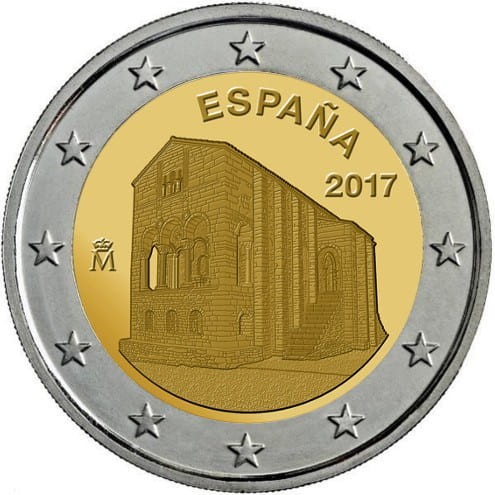 2 euro Hiszpania Oviedo Królestwo Asturii 2017