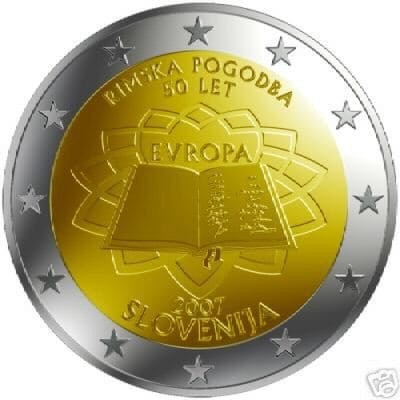 2 euro Słowenia Traktaty Rzymskie 2007