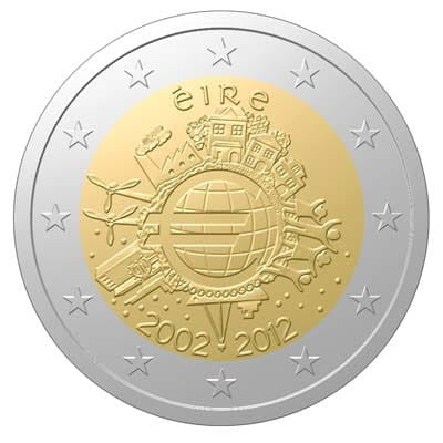 2 euro Irlandia 10 lat euro w obiegu 2012