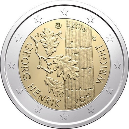 2 euro Finlandia Georg Henrik von Wright 2016