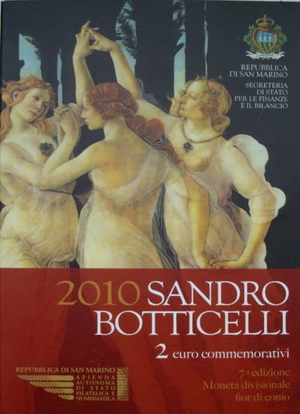 2 euro San Marino Sandro Botticelli 2010