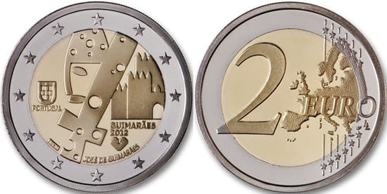 2 euro Portugalia Guimaraes - Stolica kultury 2012
