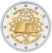 2 euro Austria Traktaty Rzymskie 2007