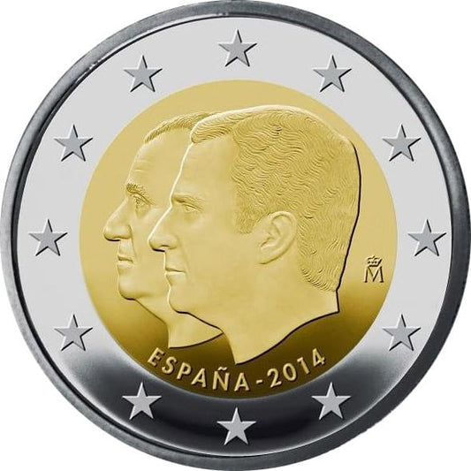 2 euro Hiszpania Sukcesja króla Filipa VI 2014